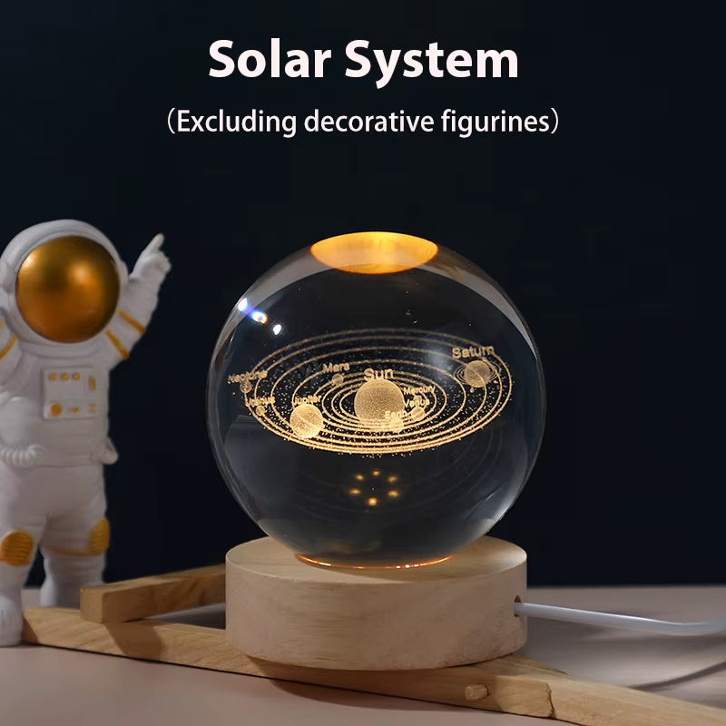 Crystal Ball Night Light LED Galaxy Children Night Lamp for Bedroom Ambient Light Creative Gift Night Light USB Led Light