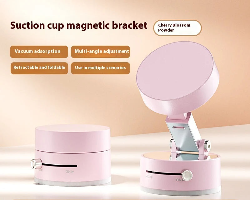 Foldable Magnetic Vacuum Car Phone Holder Foldable Suction Cup with Suction Cup Hands-Free Navigation for Smart Phone