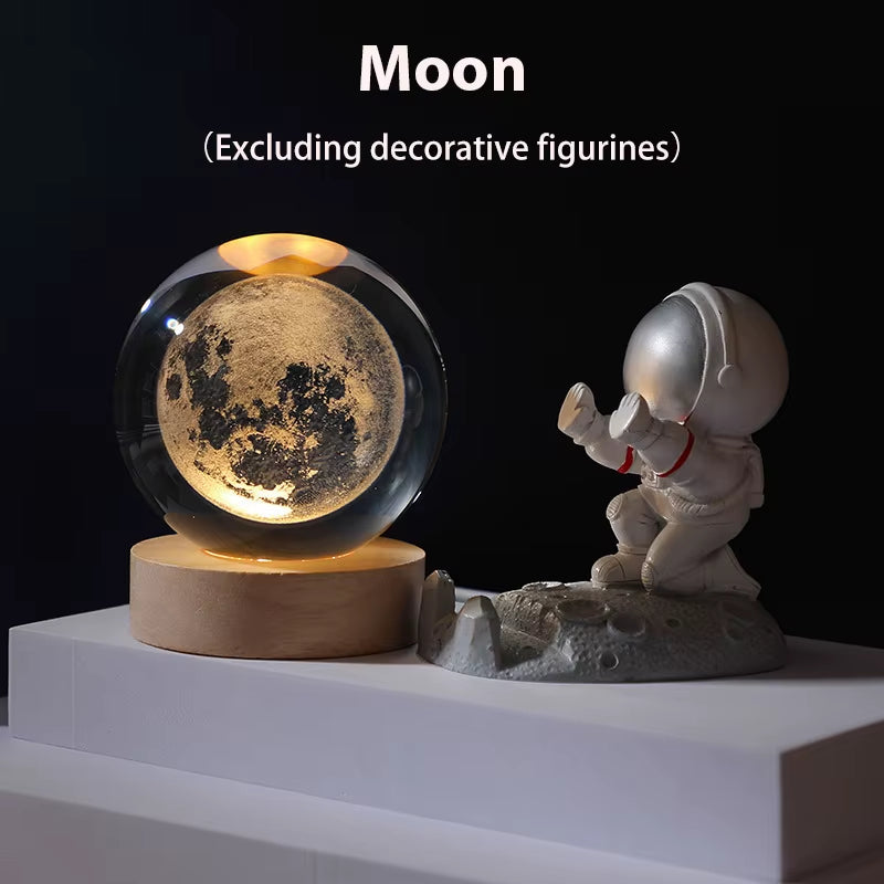 Crystal Ball Night Light LED Galaxy Children Night Lamp for Bedroom Ambient Light Creative Gift Night Light USB Led Light