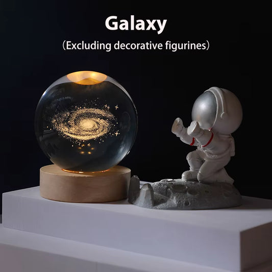 Crystal Ball Night Light LED Galaxy Children Night Lamp for Bedroom Ambient Light Creative Gift Night Light USB Led Light
