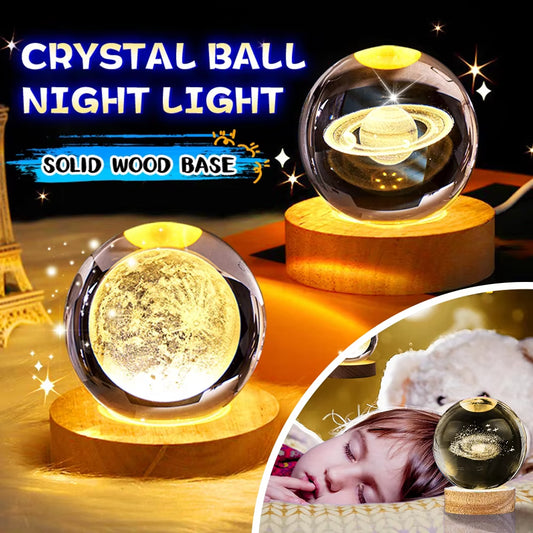 Crystal Ball Night Light LED Galaxy Children Night Lamp for Bedroom Ambient Light Creative Gift Night Light USB Led Light