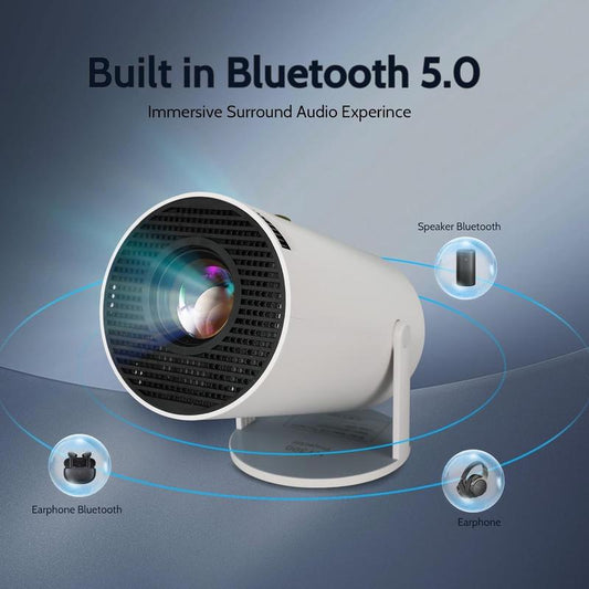 Portable 3D Game Projector, Mother'S Day Gift Android 11 Wifi 6 BT5.0 Home Theater Projector, Wireless Mini Projector with Game Function for Living Room, Home Use Audio